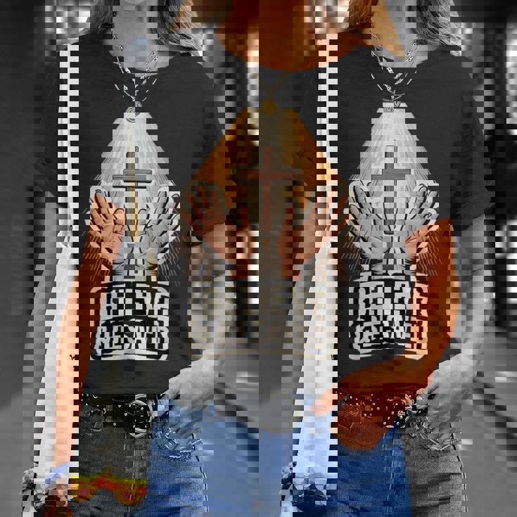 信じて救われる Tシャツ 彼女への贈り物