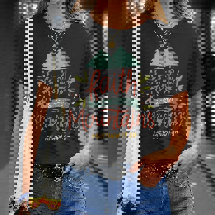 信仰 山を動かす 聖書教会 イエス・キリスト Tシャツ 彼女への贈り物
