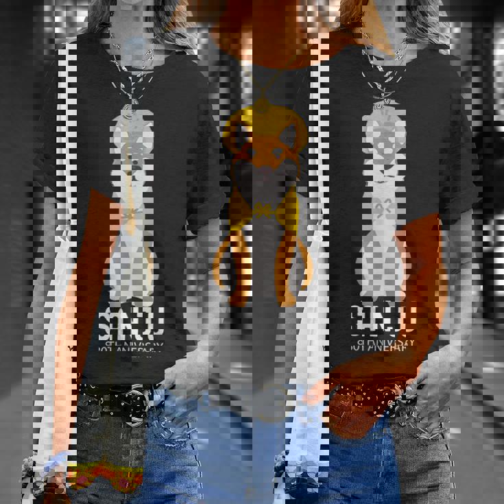 傘寿祝い 犬 柴犬 ちゃんちゃんこ 父 男性 女性 母 犬好き 傘寿 お祝い 80歳 かわいい おしゃれ Tシャツ 彼女への贈り物