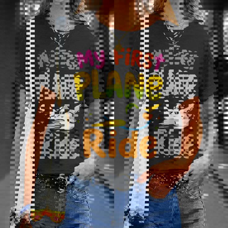 初めてのフライトmy First Plane Ride Tシャツ 彼女への贈り物