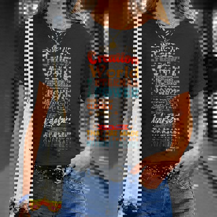 創世記 聖書 神々 創造 教会 イエス・キリスト Tシャツ 彼女への贈り物