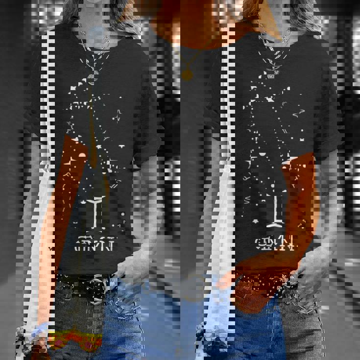 双子座 星座 占星術 星 月 星占い 双子座 Tシャツ 彼女への贈り物