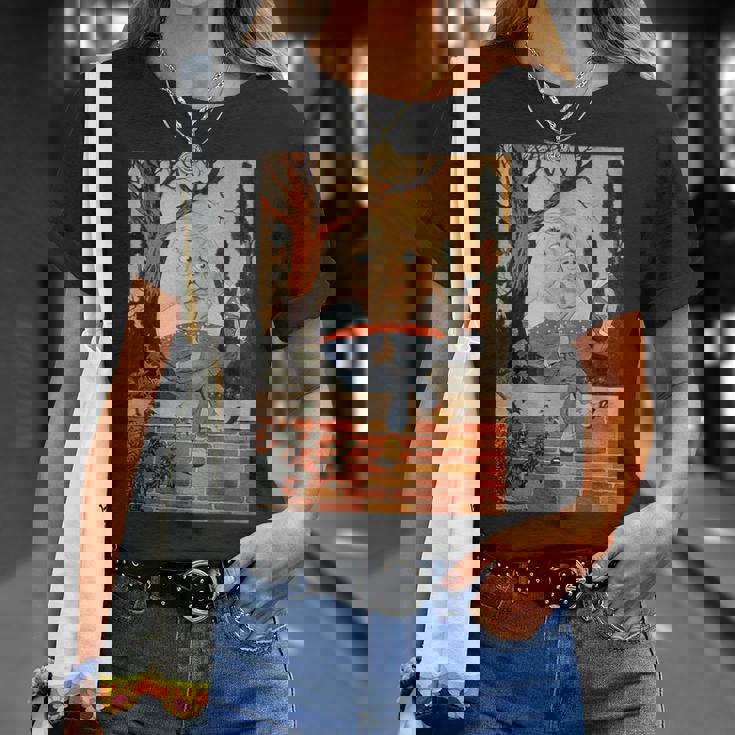 古典的なおとぎ話の保育園は壁にハンプティダンプティ土をライムズ Tシャツ 彼女への贈り物