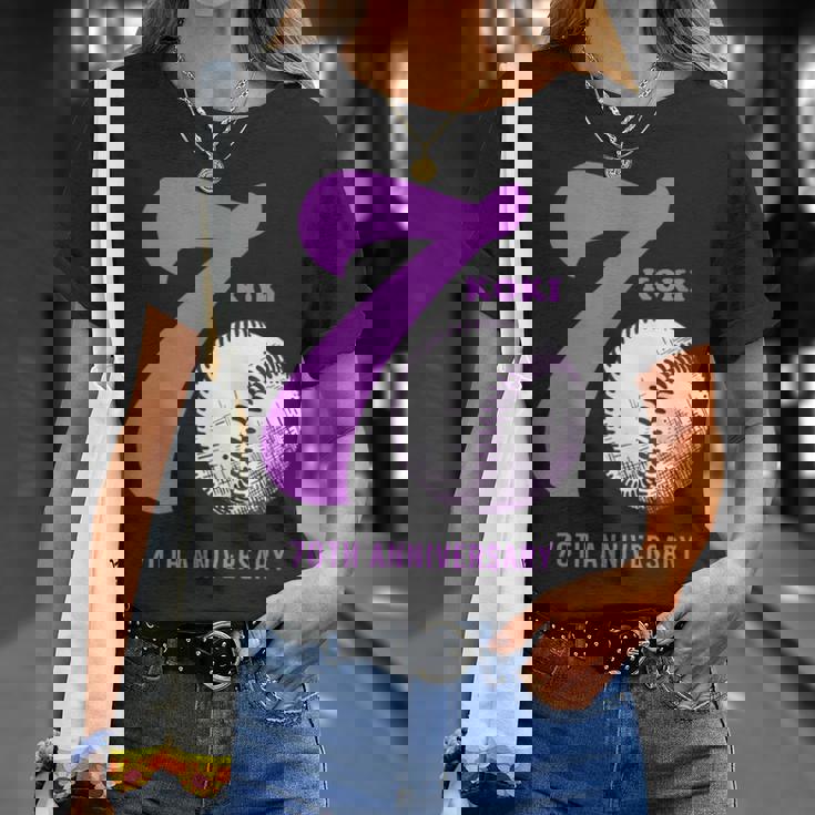 古希祝い 野球好き 父 男性 父の日 おしゃれ 野球 70歳 誕生日 Tシャツ 彼女への贈り物