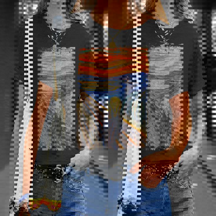 叫びの画家 ムンクの名画 Tシャツ 彼女への贈り物