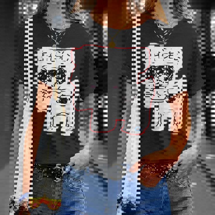 可愛い 癒される ジャックラッセルテリア 手書き ゆるい おもしろ 面白い 笑える 犬 日本語 個性的な けせらせら Tシャツ 彼女への贈り物