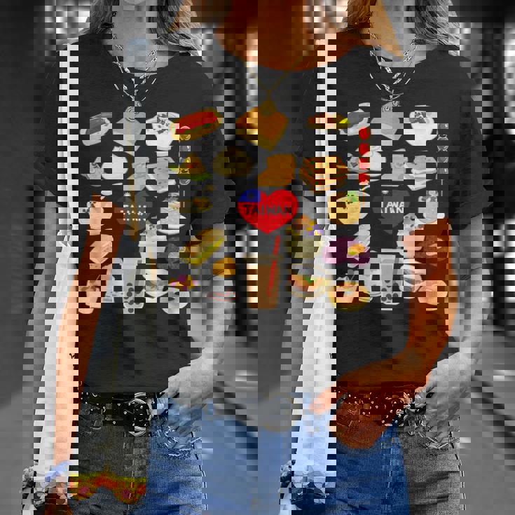 台湾の味 グルメ 国旗 ローカルフード Tシャツ 彼女への贈り物