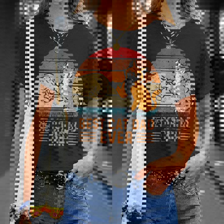 史上最高の猫のお父さん Tシャツ 彼女への贈り物