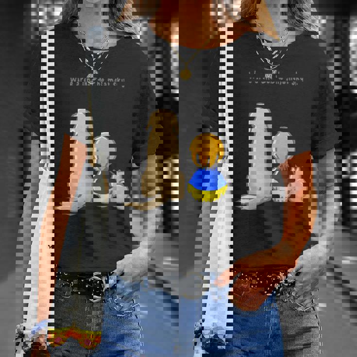 同じ空の下 ウクライナ 反戦 平和 希望 仲間 家族 犬 猫 メンズ レディース キッズ Tシャツ 彼女への贈り物