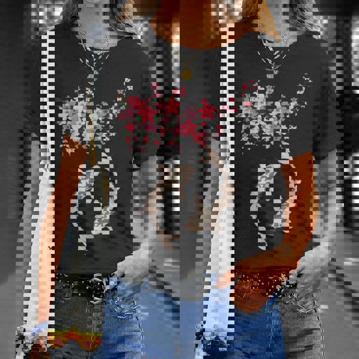 和鯉 鯉 錦鯉 魚 桜 男性 女性 Tシャツ 彼女への贈り物