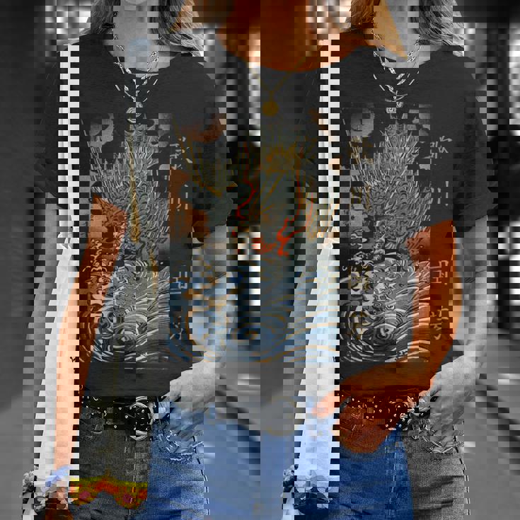 和龍 波 歌川国吉 浮世絵 伝統 Tシャツ 彼女への贈り物