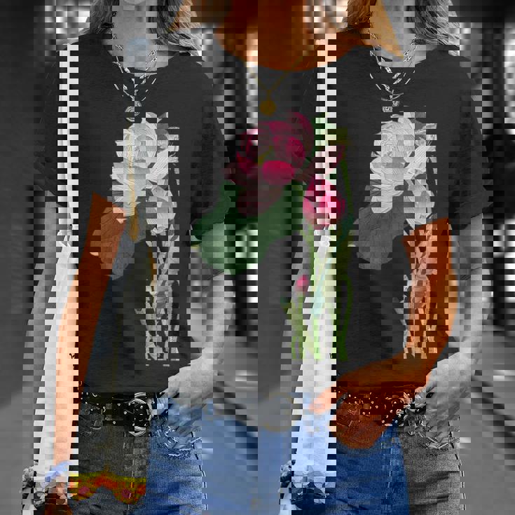 咲く蓮の花 蓮の花 ハス ヴィンテージ 日本美術 小原古邨 新版画 Tシャツ 彼女への贈り物