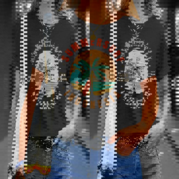 夏のサーフ、バリ島、クタビーチ、インドネシア旅行 Tシャツ 彼女への贈り物