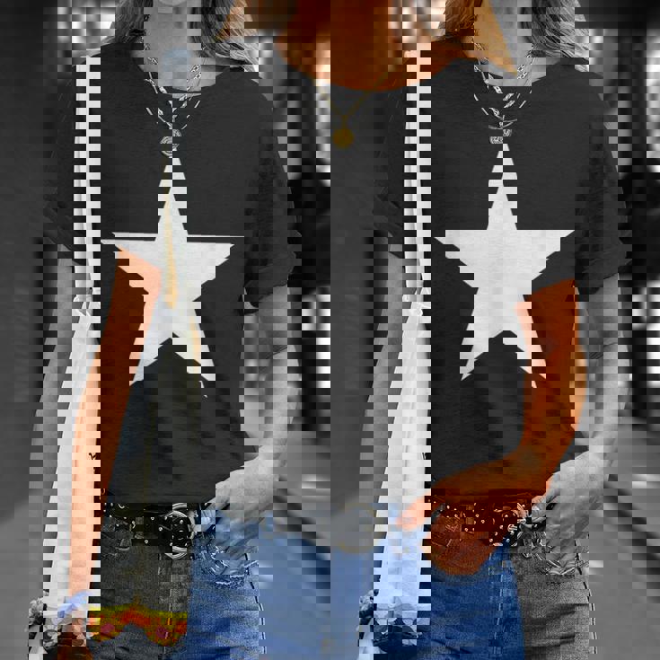 大きな白い星 Tシャツ 彼女への贈り物