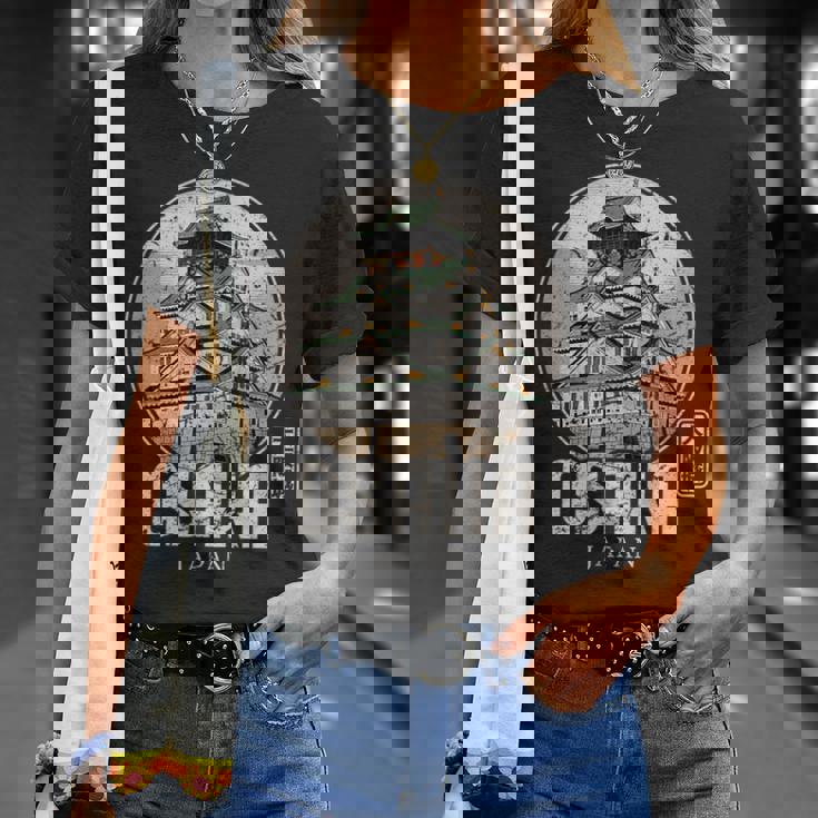 大阪城 日本 お土産 日本の漢字 Tシャツ 彼女への贈り物