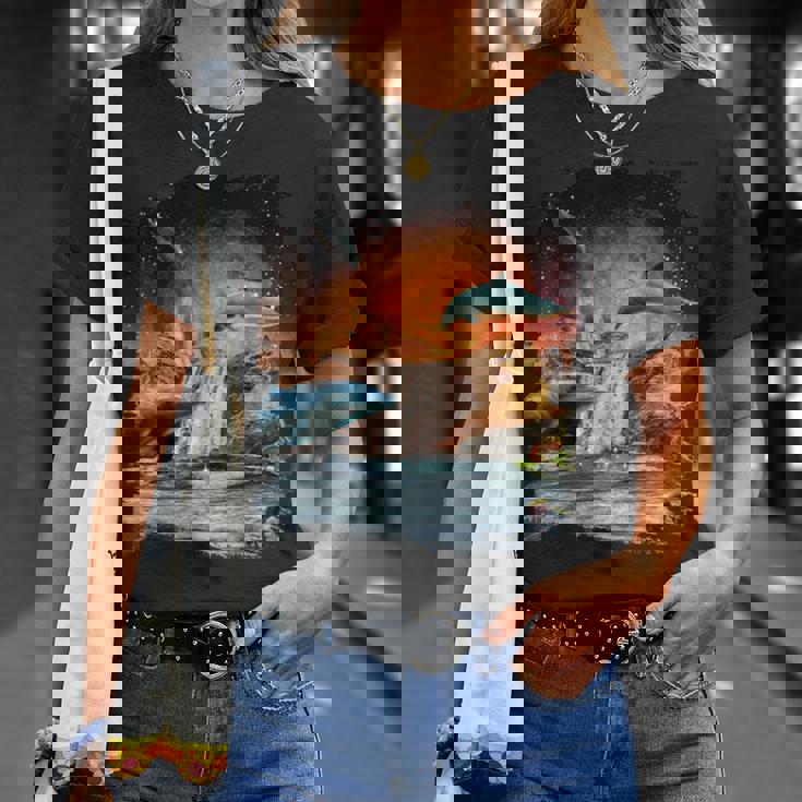 天体金星イルカ、宇宙惑星銀河ドルフィンズ Tシャツ 彼女への贈り物