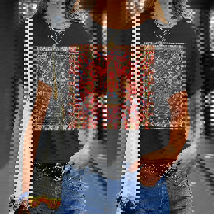 太陽神スーリヤ チベット仏教 タンカ 曼荼羅 仏教 Tシャツ 彼女への贈り物