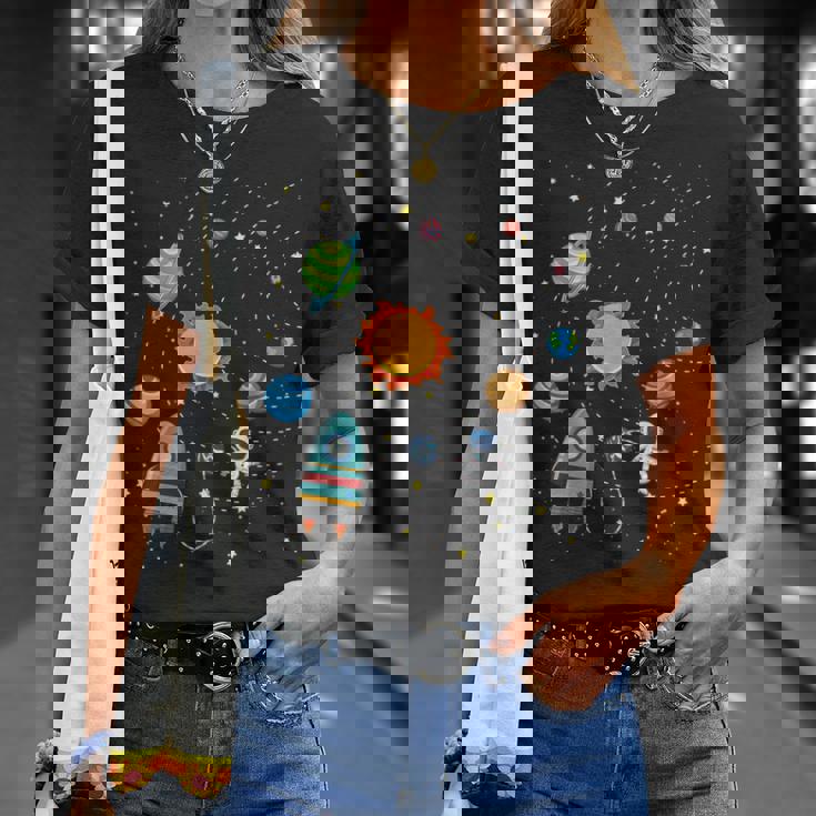 宇宙 惑星 太陽系 宇宙飛行士 オタク キッズ 男の子 女の子 Tシャツ 彼女への贈り物