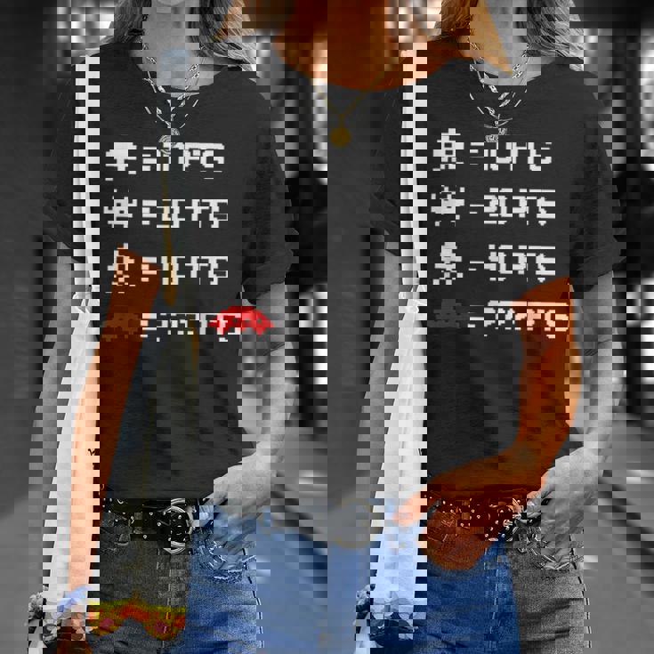 宇宙からのレトロなエイリアンインベーダー 80年代8ビットビデオゲームシャツ Tシャツ 彼女への贈り物