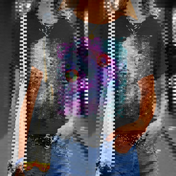 宇宙のかわいいアストロ宇宙猫 Tシャツ 彼女への贈り物