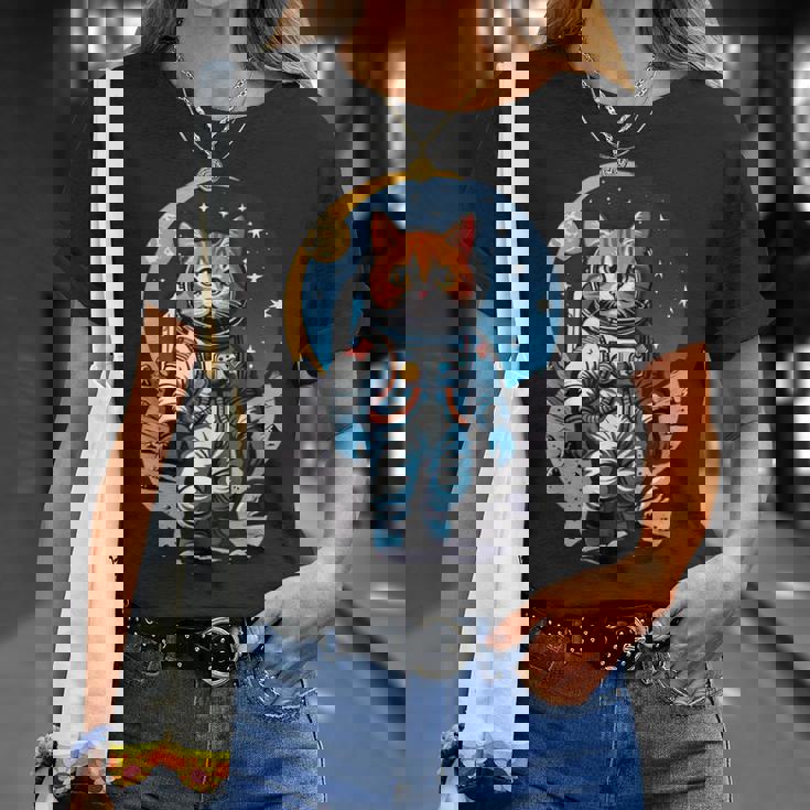 宇宙飛行士 02 宇宙飛行士 猫 Tシャツ 彼女への贈り物