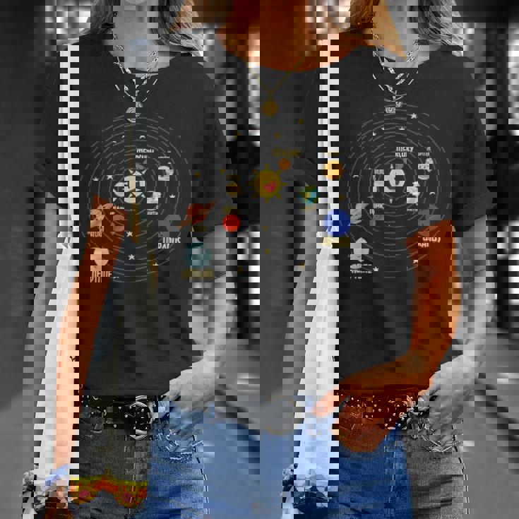 宇宙飛行士 宇宙 惑星 太陽系 Tシャツ 彼女への贈り物