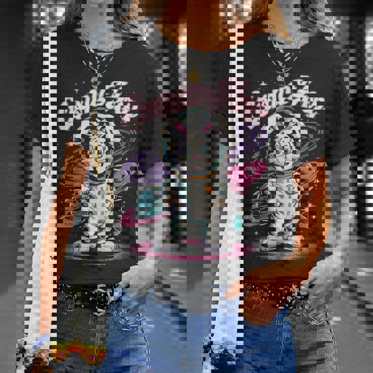 宇宙飛行士うさぎ 宇宙うさぎ Tシャツ 彼女への贈り物