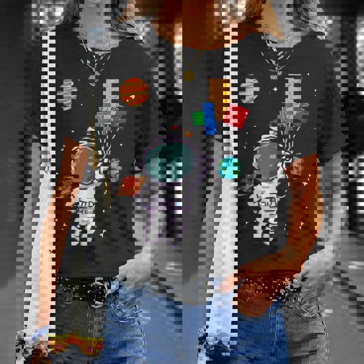 宇宙飛行士とレゴバルーンの冒険 Tシャツ 彼女への贈り物