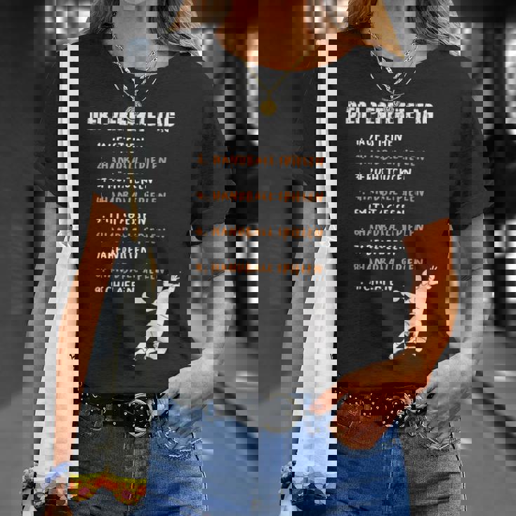 完璧なデイハンドボール、ハンドボールプレーヤー、ハンドボール Tシャツ 彼女への贈り物