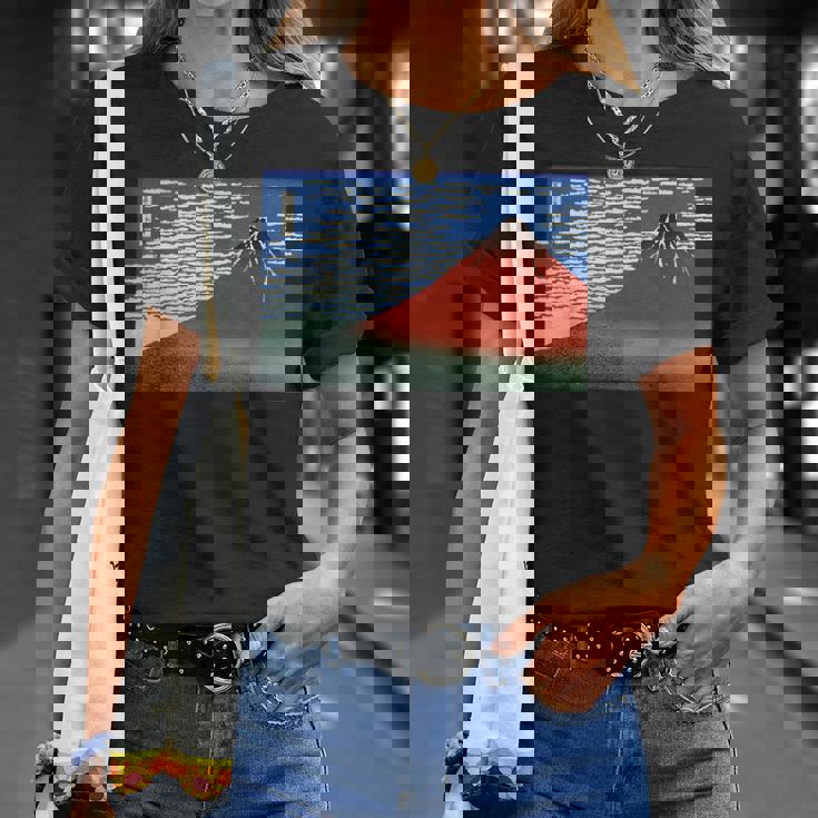 富士 晴天の山 葛飾北斎 Tシャツ 彼女への贈り物