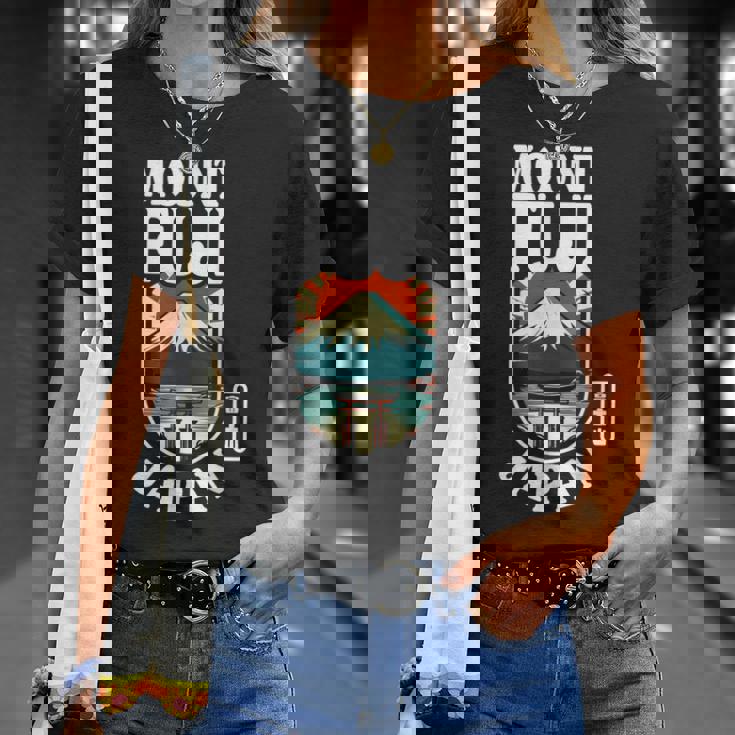 富士山 日本 富士山 富士山 日本の漢字 お土産 Tシャツ 彼女への贈り物