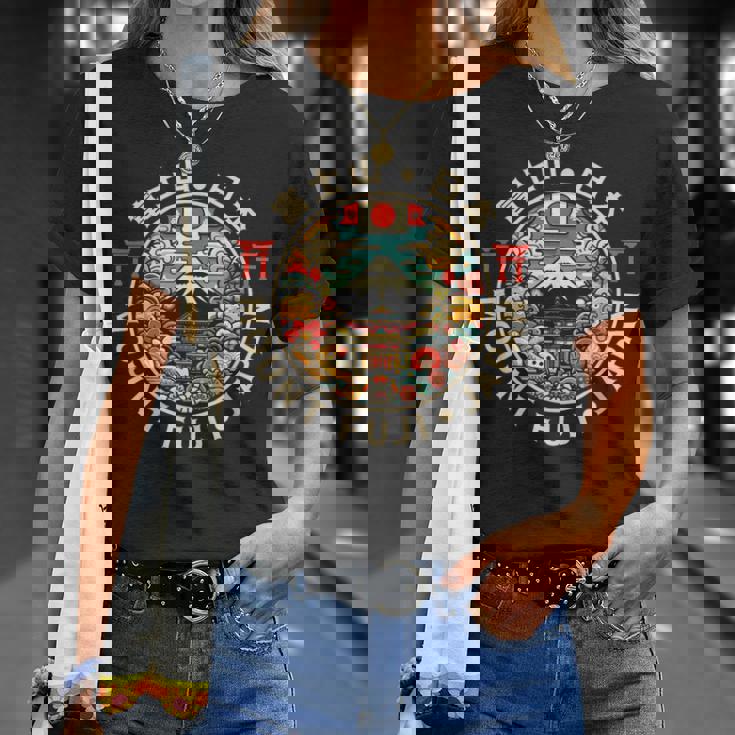 富士山 日本土産 日本の漢字 富士山 お土産 Tシャツ 彼女への贈り物