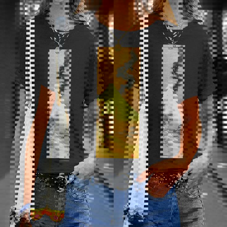 富士山から逃げる煙の龍 葛飾北斎 Tシャツ 彼女への贈り物