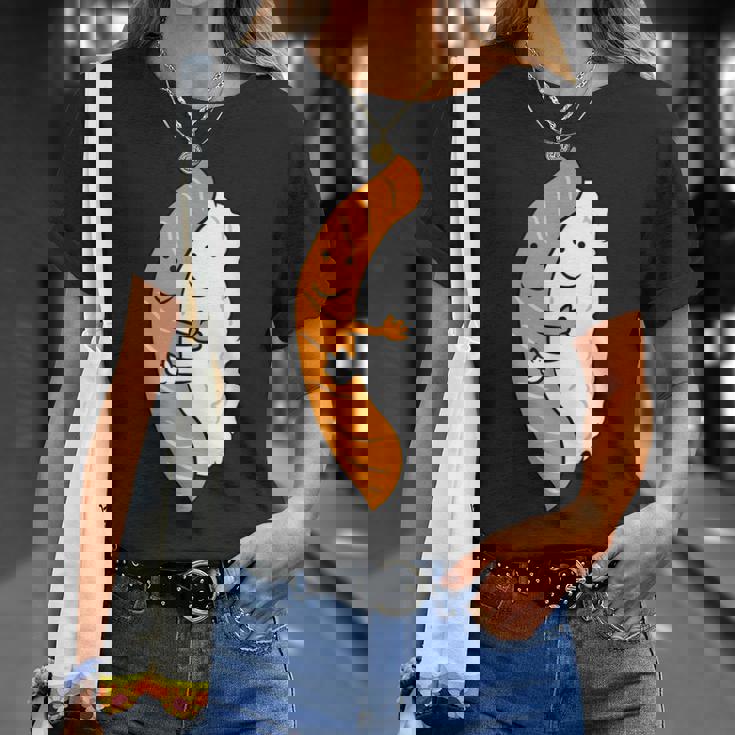 寿司ハギング サーモン キュート 和寿司 Tシャツ 彼女への贈り物