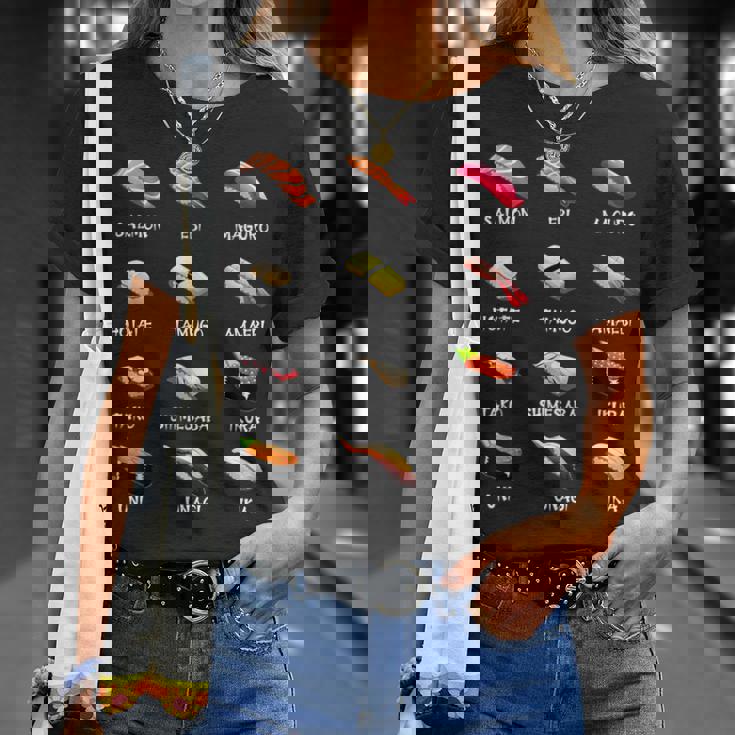 寿司料理日本料理カワイイギフト Tシャツ 彼女への贈り物