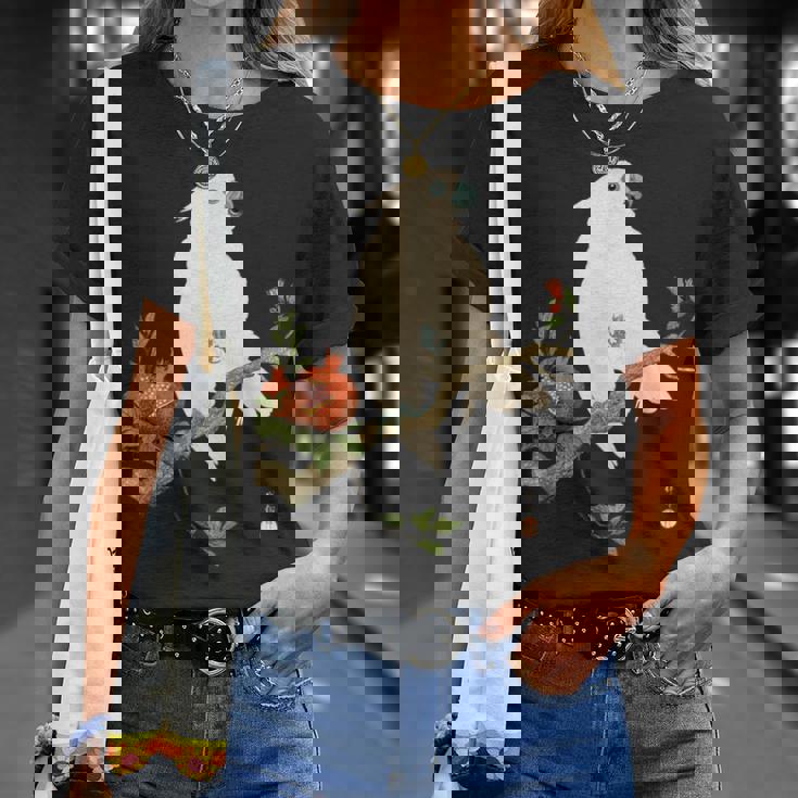 小原 古邨1877年－1945年 、【オウムにザクロ】、日本文化 日本画 Tシャツ 彼女への贈り物