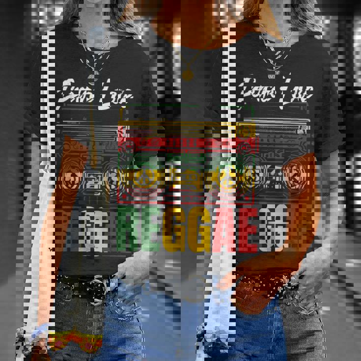 平和 レゲエ音楽 ラスタ ジャマイカ Tシャツ 彼女への贈り物