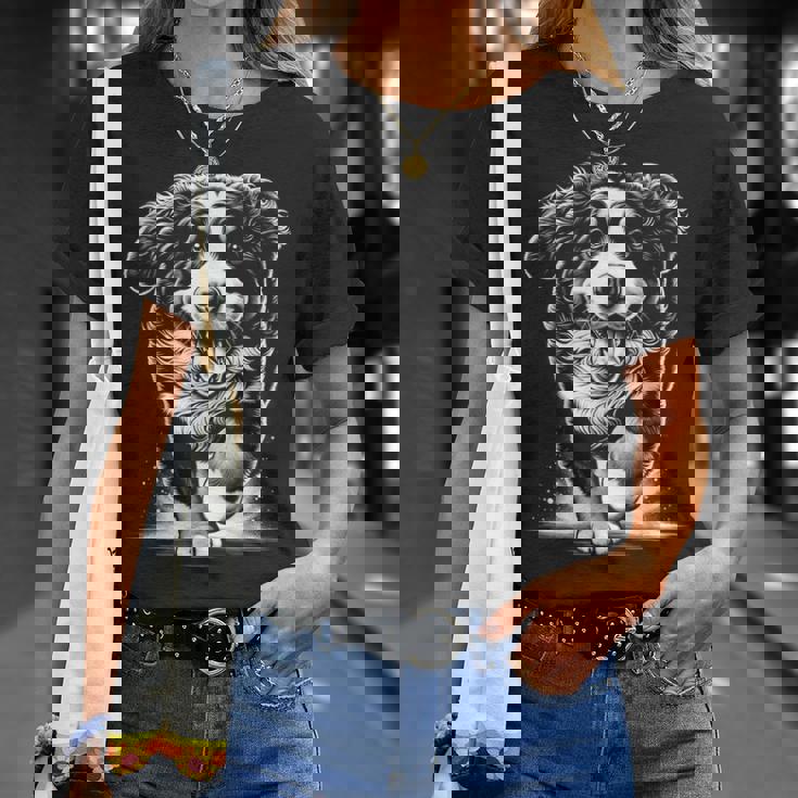 幸せなポーズでかわいいバーニーズマウンテンドッグ Tシャツ 彼女への贈り物