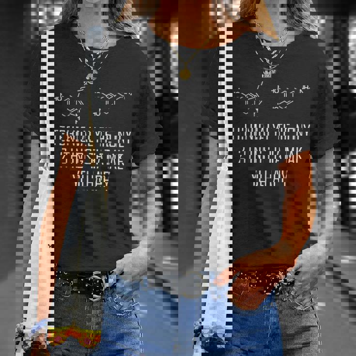 心理学 セロトニン ドーパミン化学式 心理学者 Tシャツ 彼女への贈り物