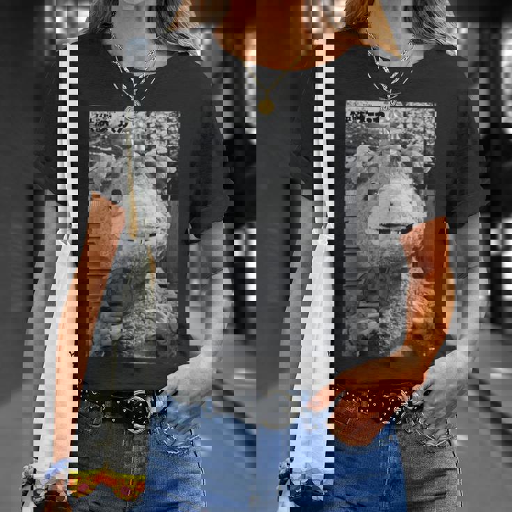 快獣ブースカシリーズ リアルスチール モノクロ Tシャツ 彼女への贈り物