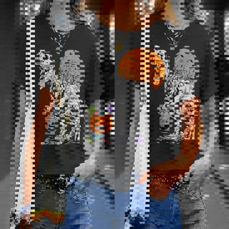 恐竜 T-Rex スケルトン 古代 科医 恐竜 怖い ハロウィン Tシャツ 彼女への贈り物