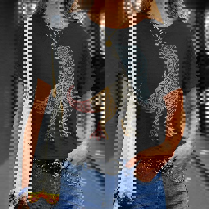 恐竜 レトロスタイル ビンテージ Tシャツ 彼女への贈り物