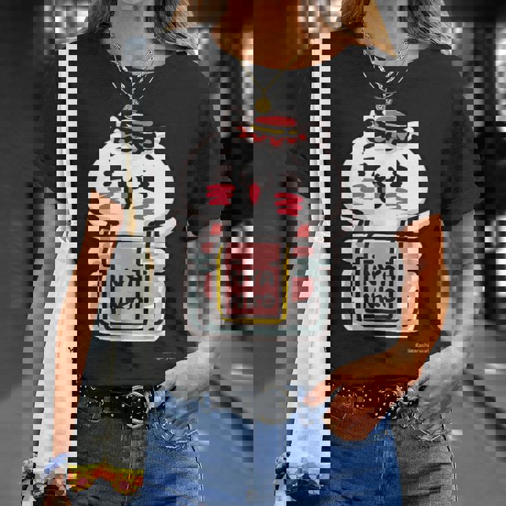 愛しすぎて大好きすぎる。ペアデザインにゃんこジャム ダークカラー Tシャツ 彼女への贈り物