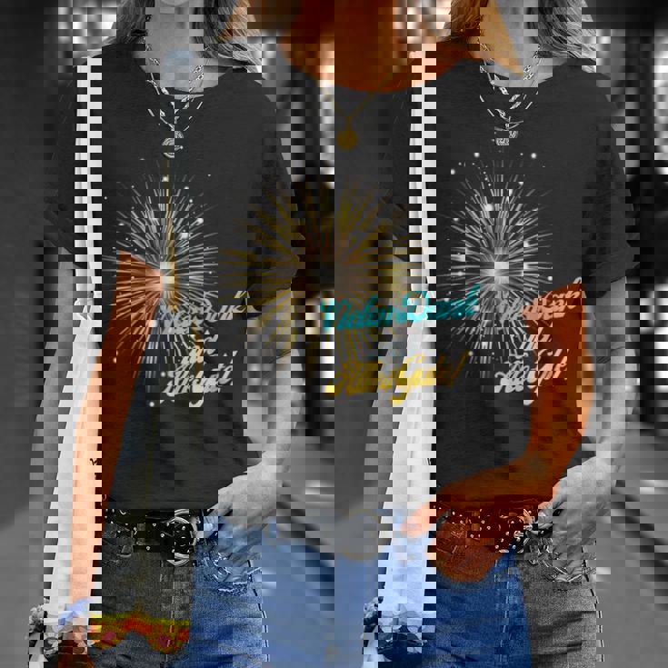 感謝 幸運 花火 Tシャツ 彼女への贈り物