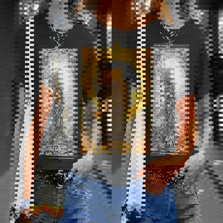 戦士の女神アテナ ギリシャ神話 タロットカード Tシャツ 彼女への贈り物