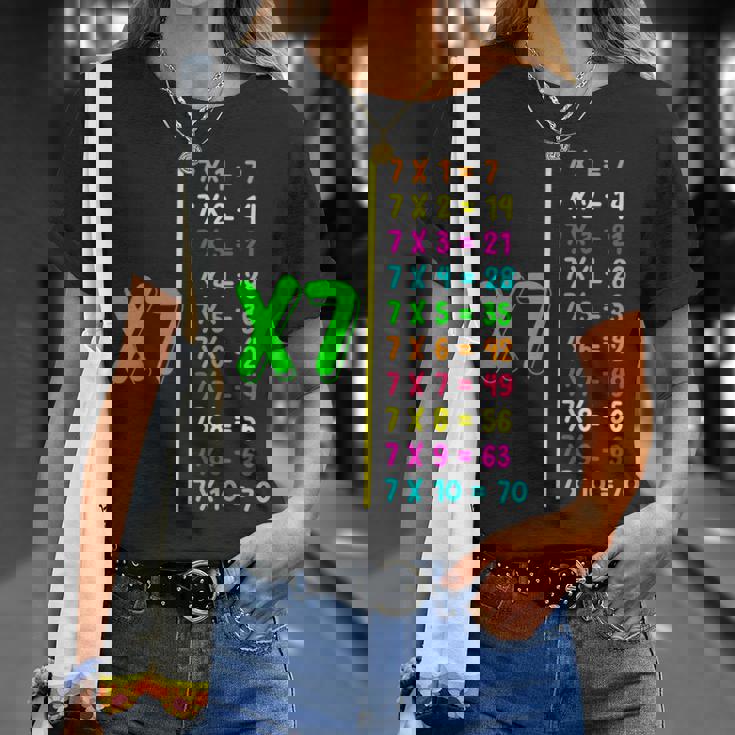 掛け算表7 小学生 算数の日 キッズ 男の子 Tシャツ 彼女への贈り物