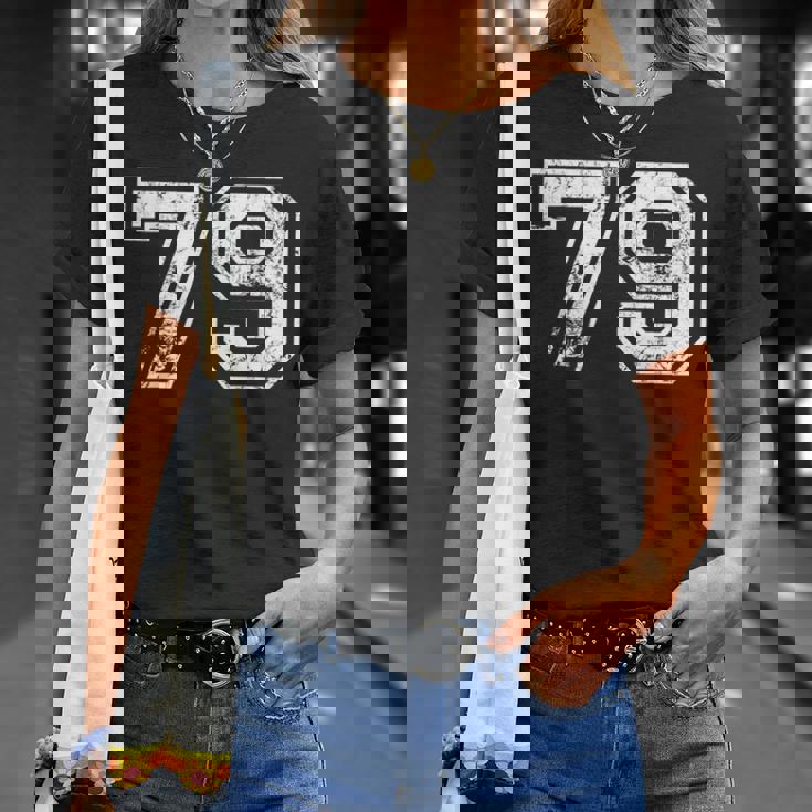 数字 79 ヴィンテージ 1979 誕生日 ヴィンテージ風 Tシャツ 彼女への贈り物