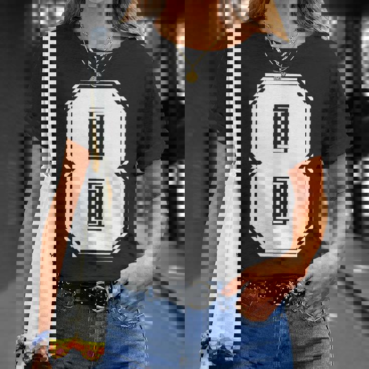 数字 8 スポーツジャージ ラッキーナンバー Tシャツ 彼女への贈り物