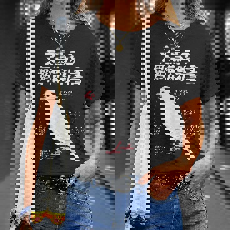 文鳥の解体新書 文鳥好き 文鳥の飼い主 文鳥 桜文鳥 文鳥の一覧 白文鳥 頬黒文鳥 シナモン文鳥 文鳥の種類 文鳥 Tシャツ 彼女への贈り物