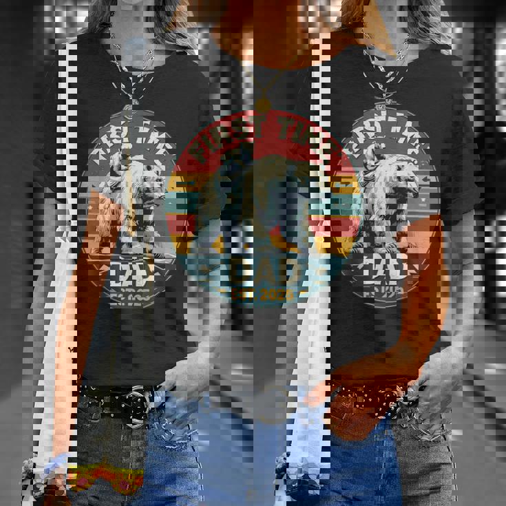 新しいお父さんと赤ちゃん熊の初めての父の日エスト2025 Tシャツ 彼女への贈り物